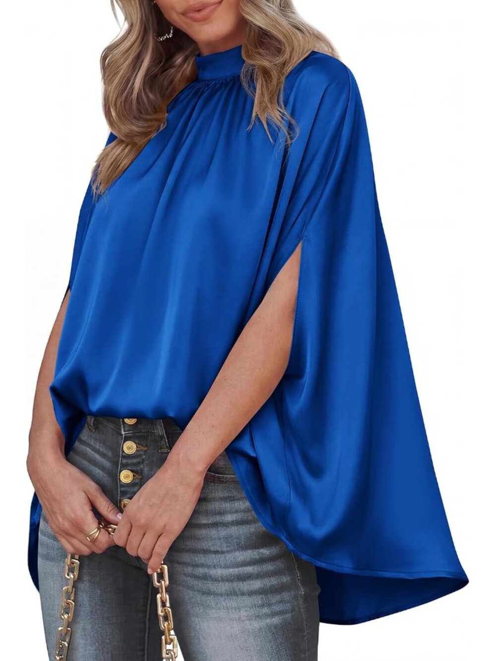Oversized Satin Womens Summer Tops 2026
